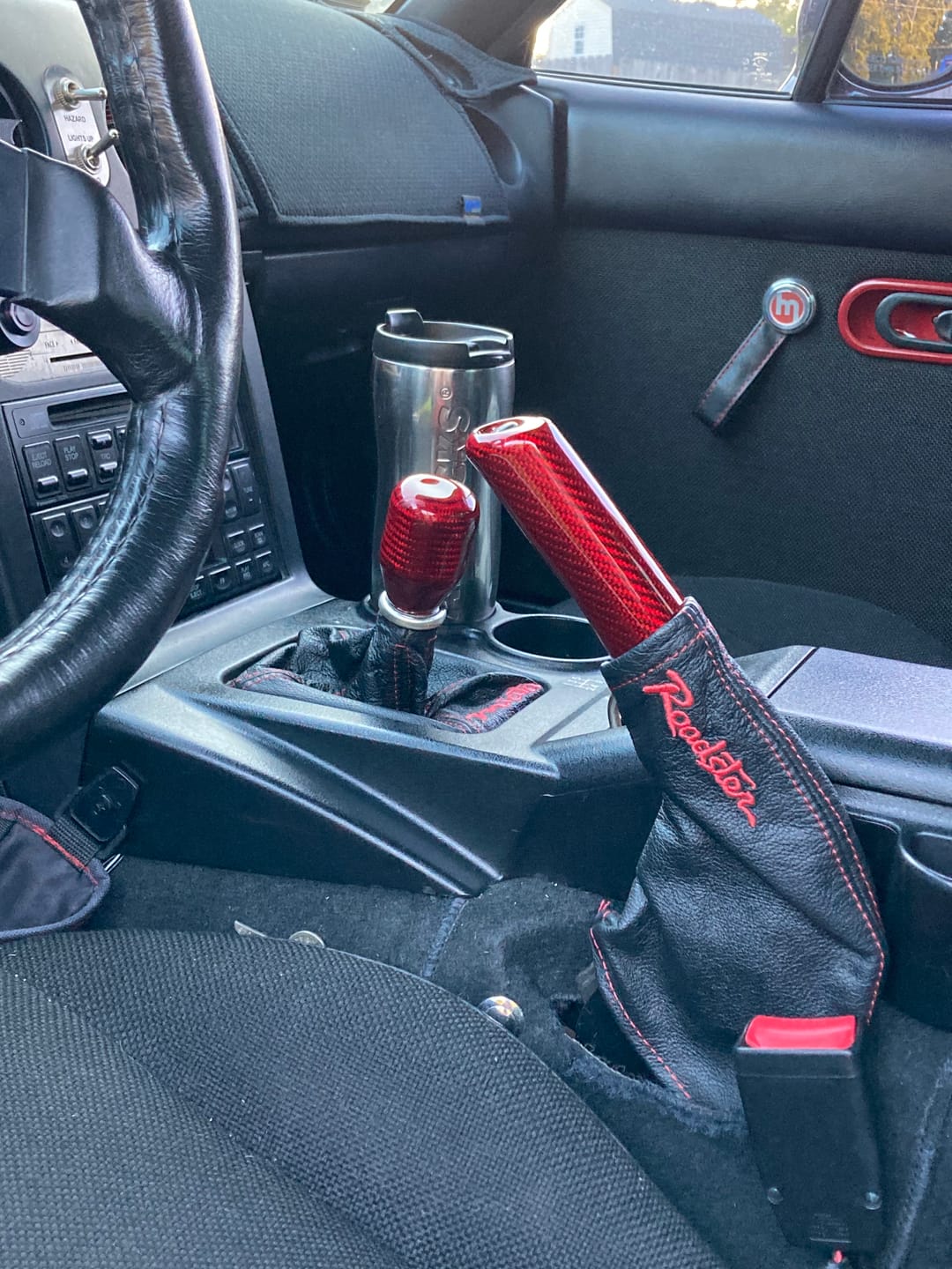 Customer photo review of 2008-2024 Subaru WRX/STi Red Carbon Fiber Ebrake Handle 2013-20 BRZ/FR-S