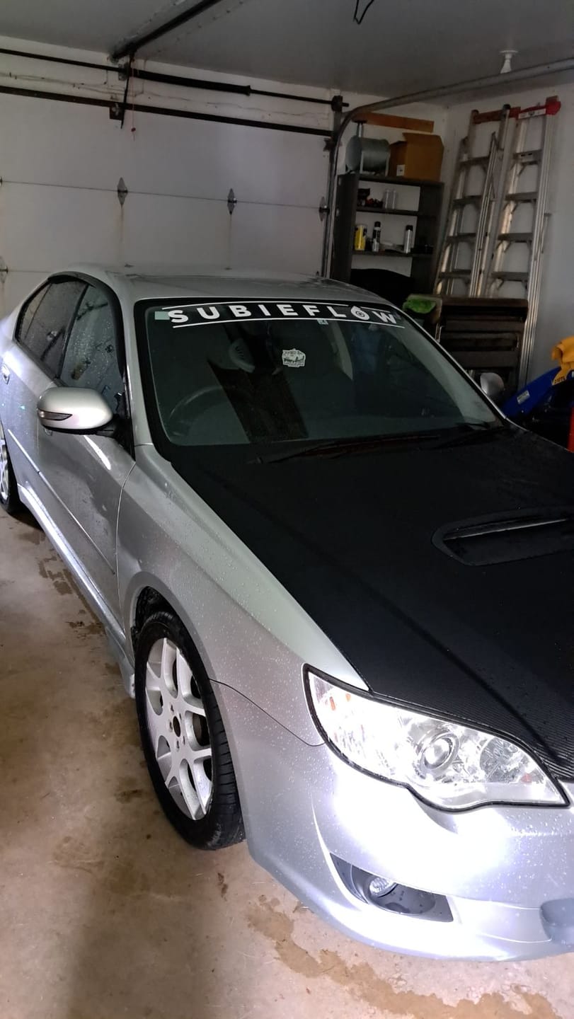 Customer photo review of SubieFlow Windshield Banners
