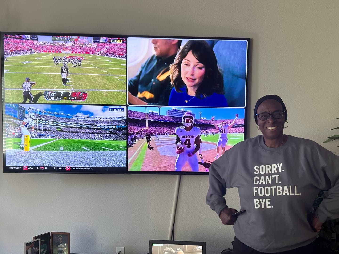 Customer photo review of Sorry Can't Football Bye