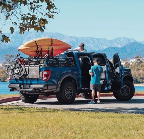 Customer photo review of Universal Fit Truck Bed Length-Adjustable Low Overland Rack