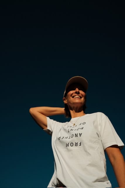 Customer photo review of Damen T-Shirt loose fit "FROM ANOTHER POINT OF VIEW" Bio-Baumwolle