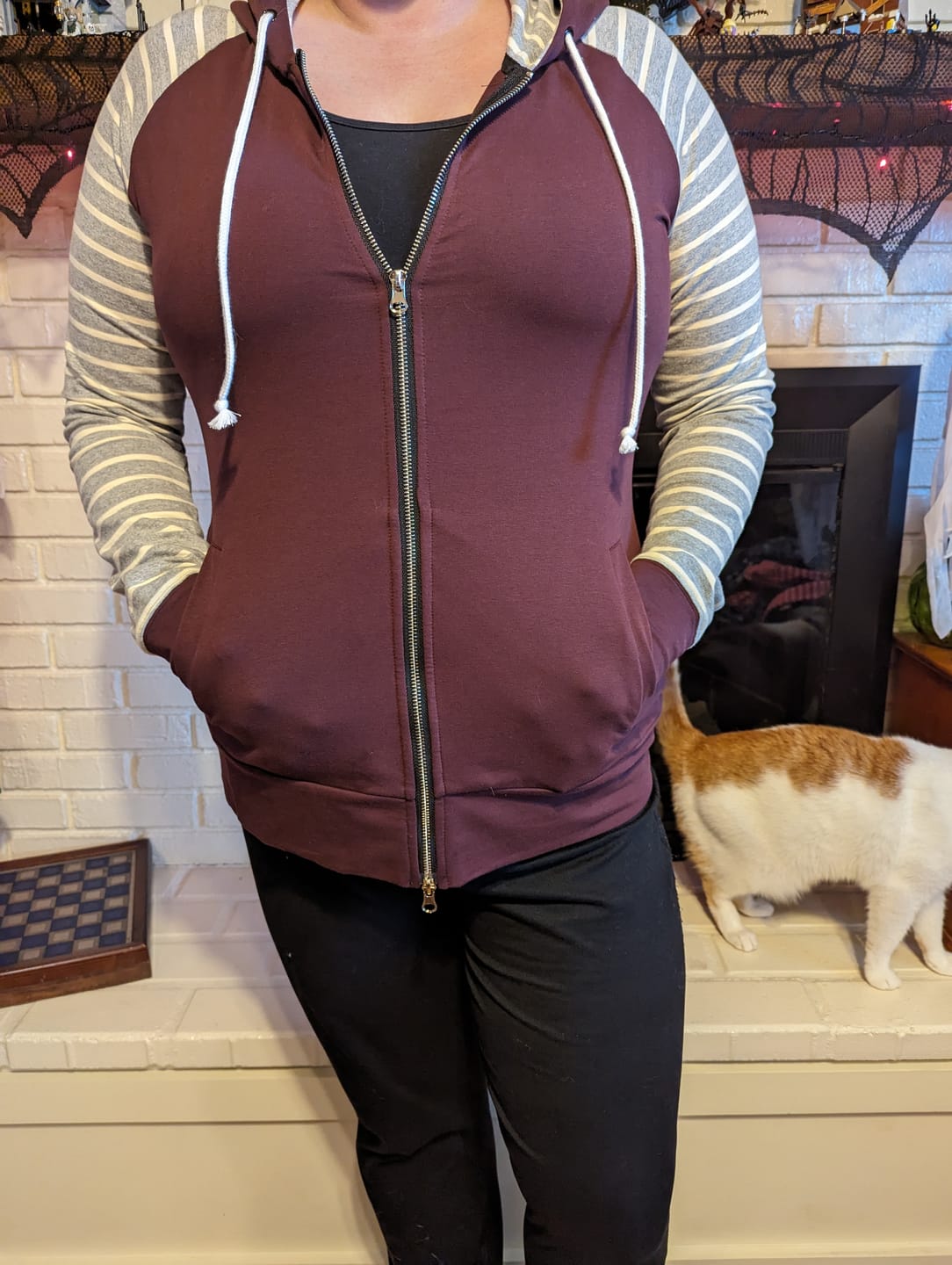 Customer photo review of Varsity Full Zip Woman's Hoodie