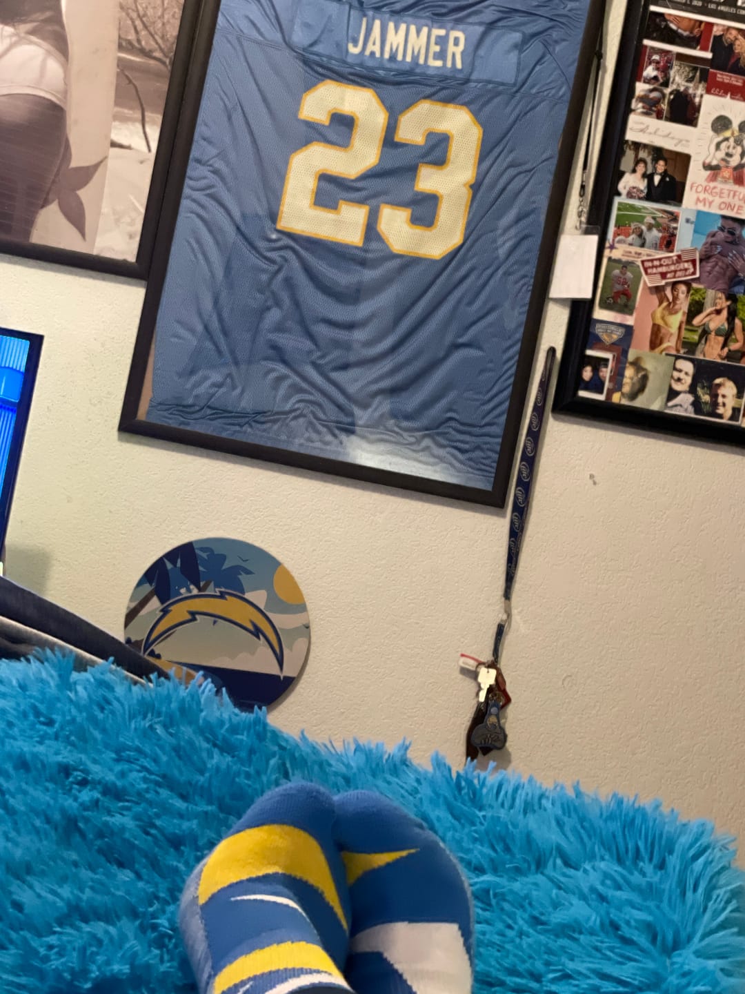 Customer photo review of Los Angeles Chargers Breakout Premium Crew Socks