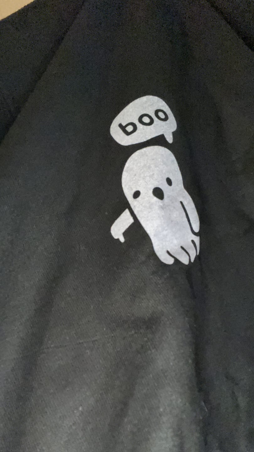 Customer photo review of Boo Ghost (Left Chest)