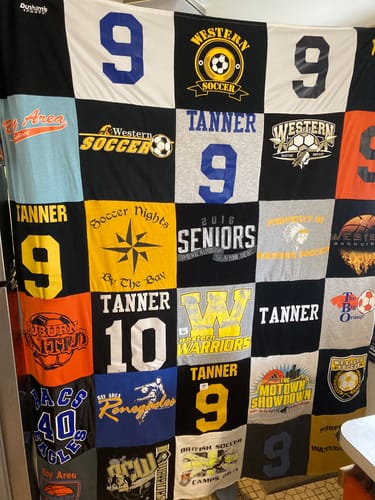 Customer photo review of Classic T-Shirt Blanket