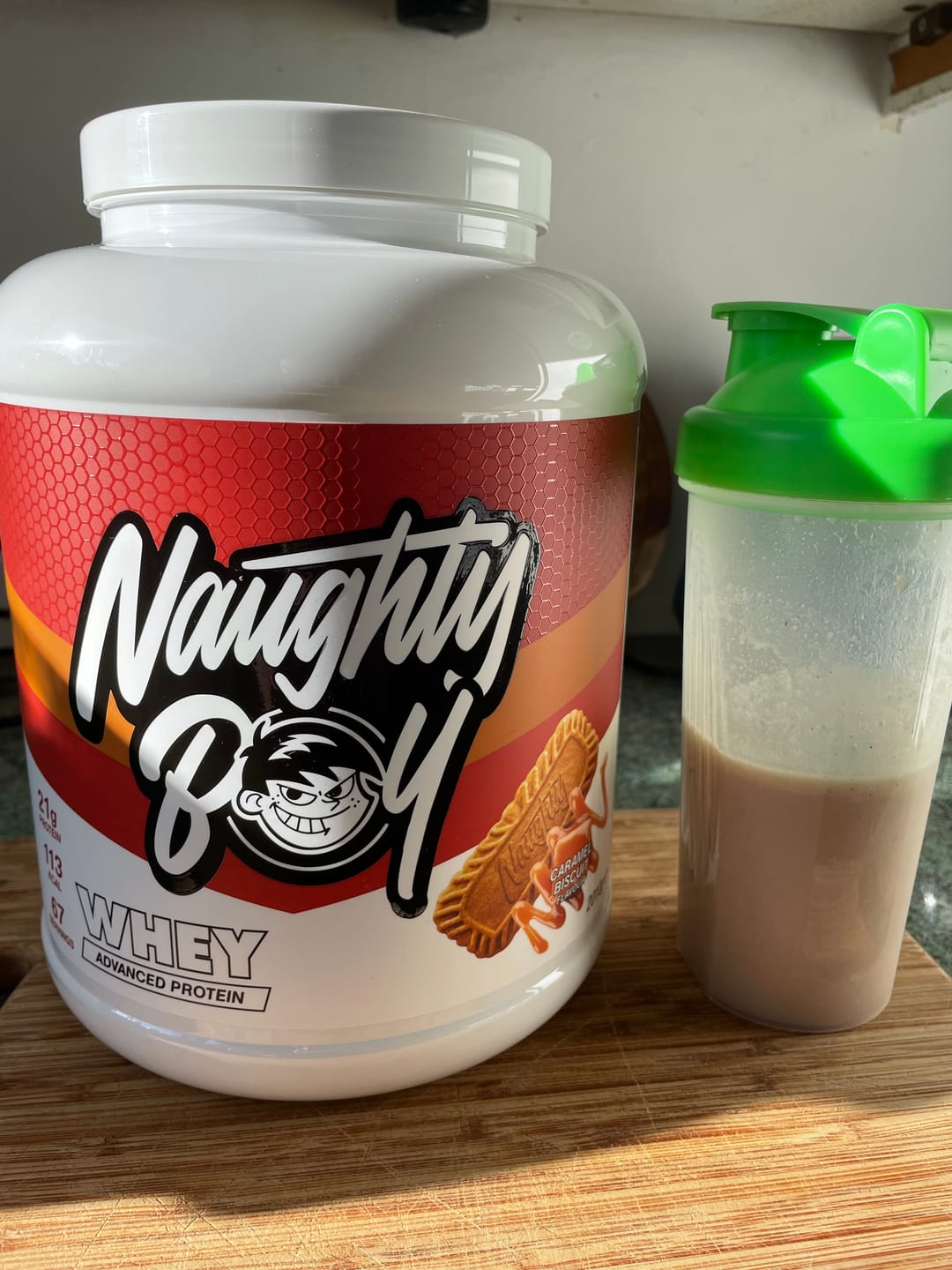 Customer photo review of NAUGHTY BOY® Advanced Whey 2010g