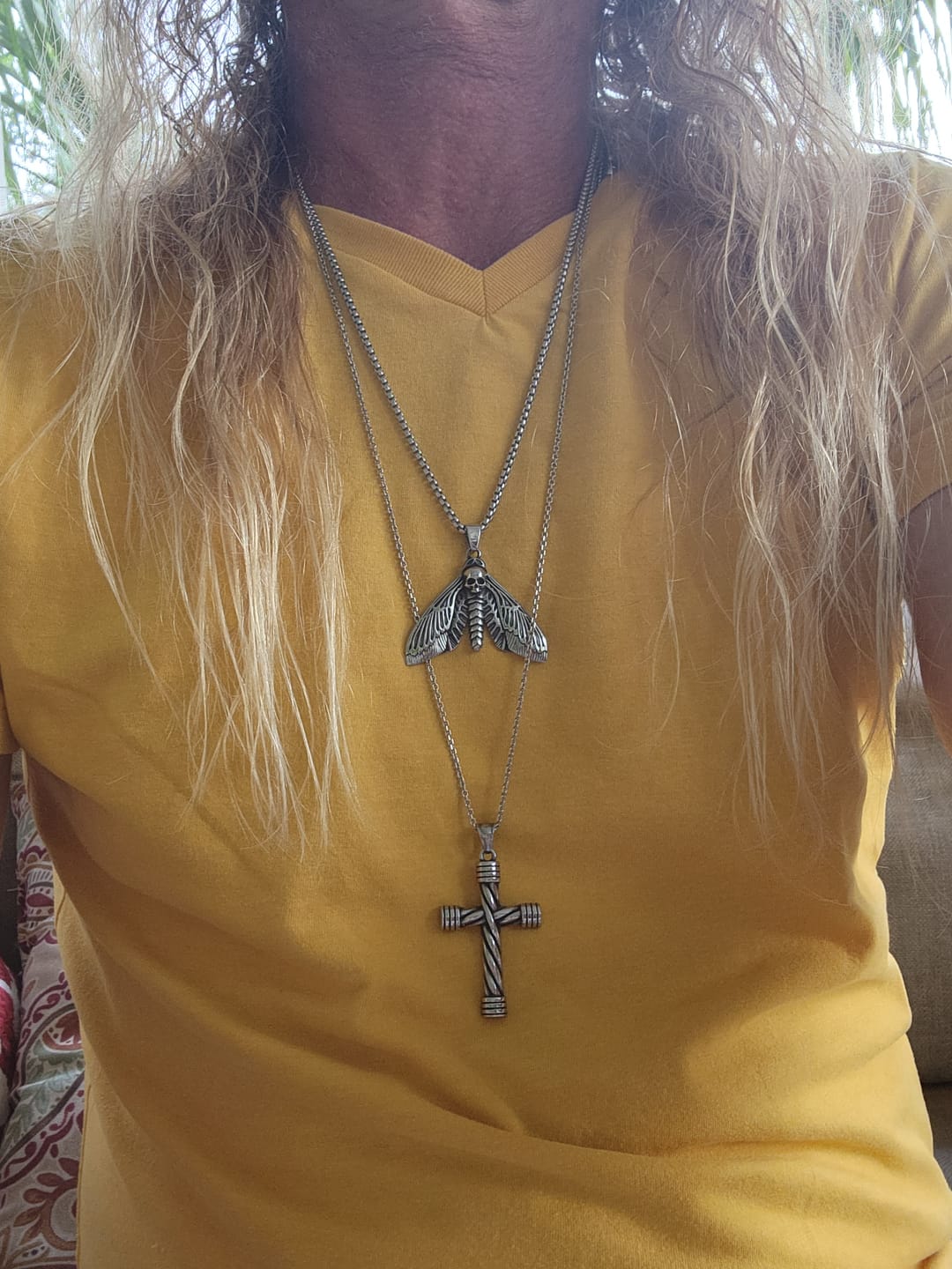 Customer photo review of SKULL BUTTERFLY. - NECKLACE