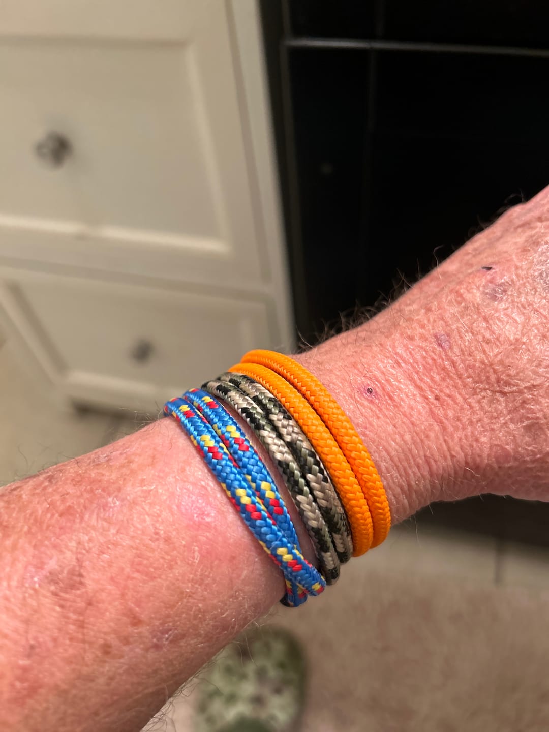Customer photo review of Paracord Bracelet Magnetic Orange