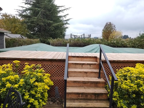 Customer photo review of Indoor/Outdoor Handrail Kit for Stairs 4 Steps