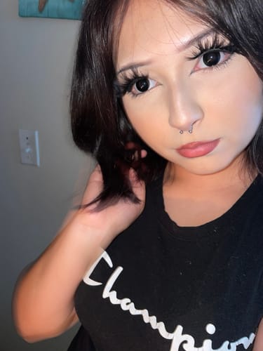 Customer photo review of Glommy's Dollie Darknight Black Contact Lenses(12 months of use)