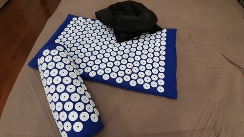 Customer photo review of Tapis d'acupression et Oreiller - Soulagement du Dos et du Cou