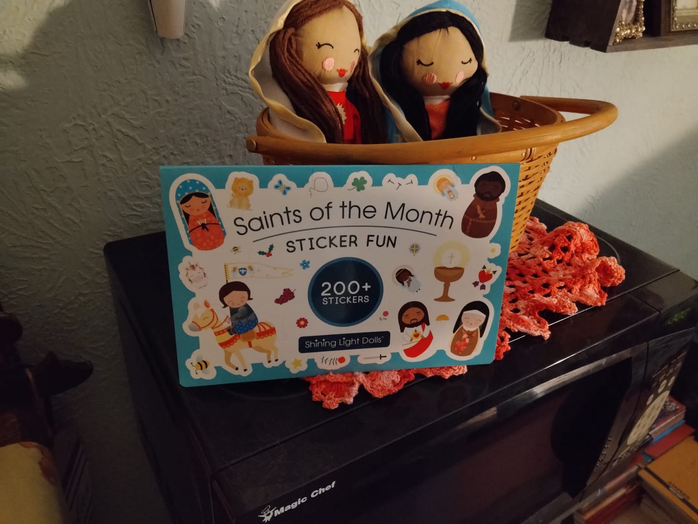 Customer photo review of Saints of the Month Sticker Book