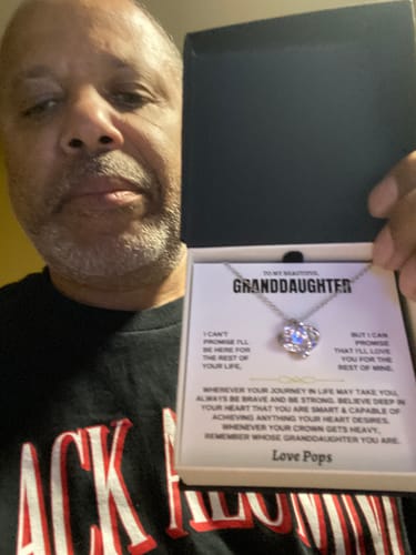 Customer photo review of To My Beautiful Granddaughter - Love Knot Gift Set - SS117LK