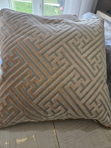 Customer photo review of Beige Velvet Pillow Case 50cm x 50cm