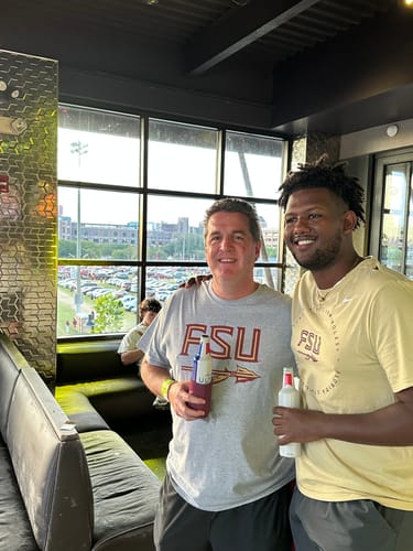 T-shirt quilt featuring florida state university football by Kevin from FL