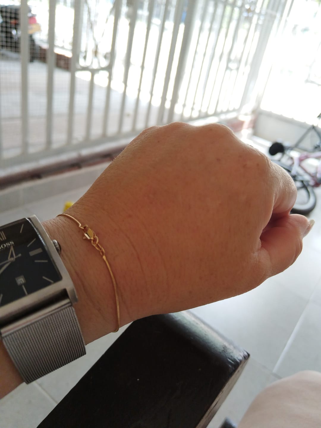 Customer photo review of Pulsera Cola de Ratón en Oro laminado 18k Para Dama