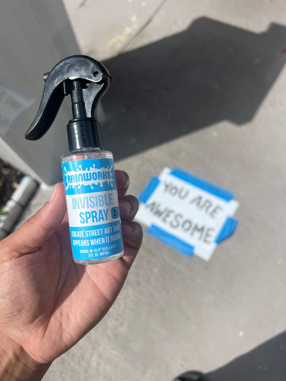 Customer photo review of FREE You Are Awesome PopOut Stencil