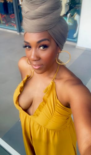 Customer photo review of Motionkiller Halter Wide-Leg Jumpsuit