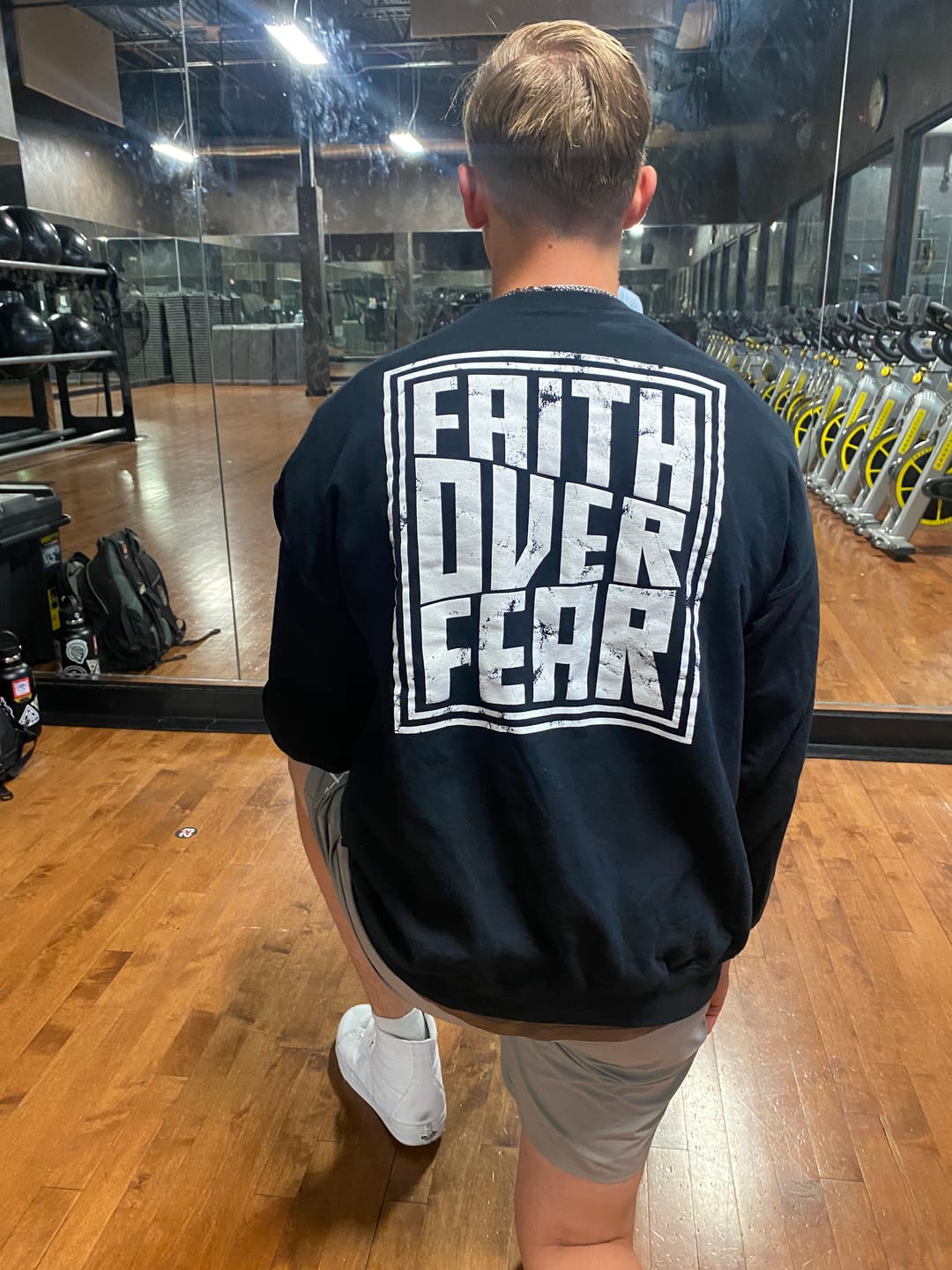 Customer photo review of Faith Over Fear Crewneck