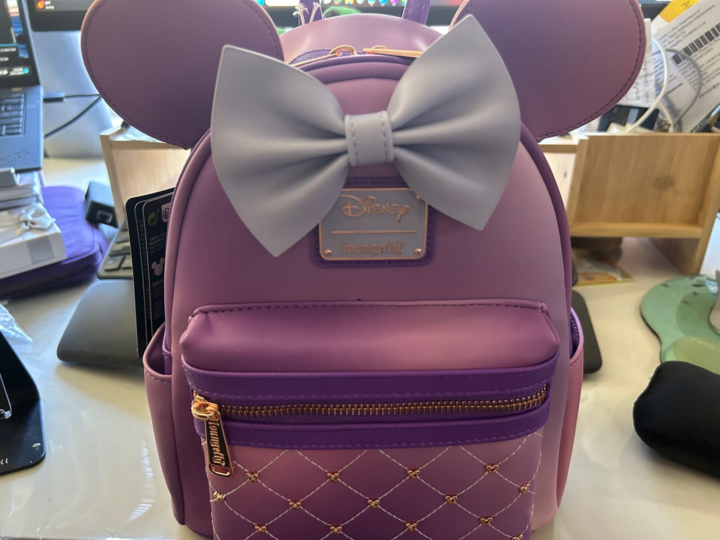 Customer photo review of 707 Street Exclusive - Loungefly Disney The Minnie Mouse Classic Series Mini Backpack - Lavender Haze