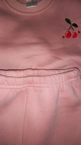 Customer photo review of Warm Embroidered Patch Jogger Set