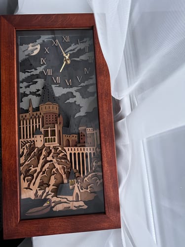 Customer photo review of HOGWARTS 3D WALL CLOCK