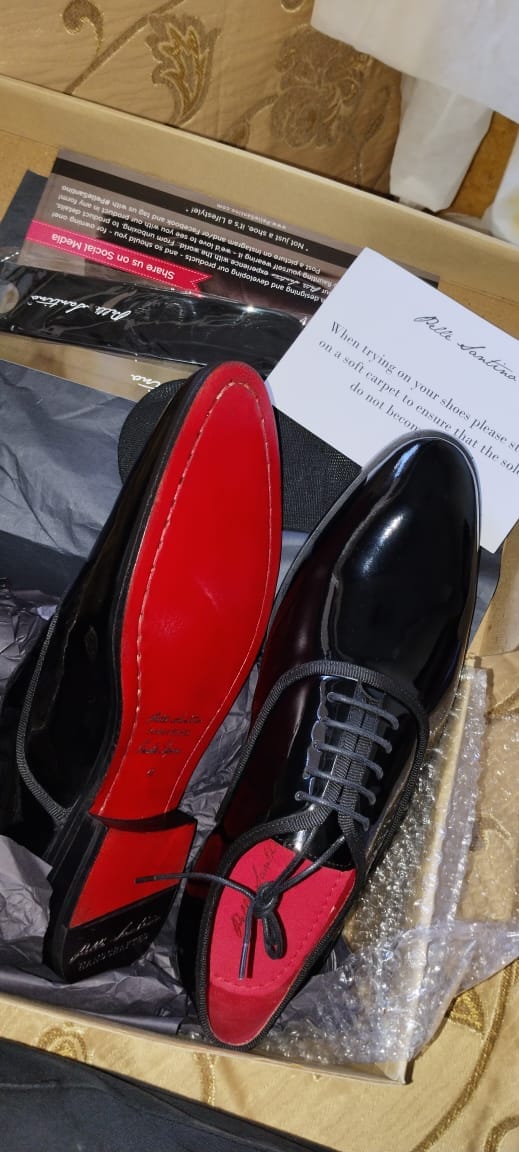 Customer photo review of Tux Patent Oxfords