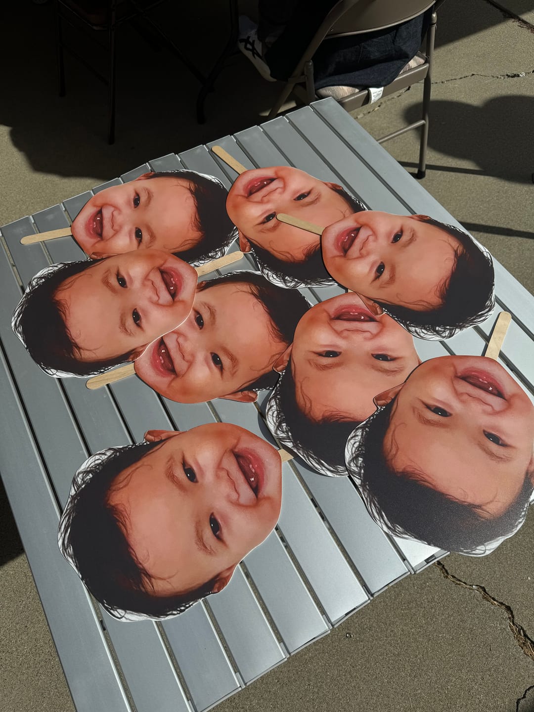 Customer photo review of Personalized Cardstock Fan Face | 6 Count