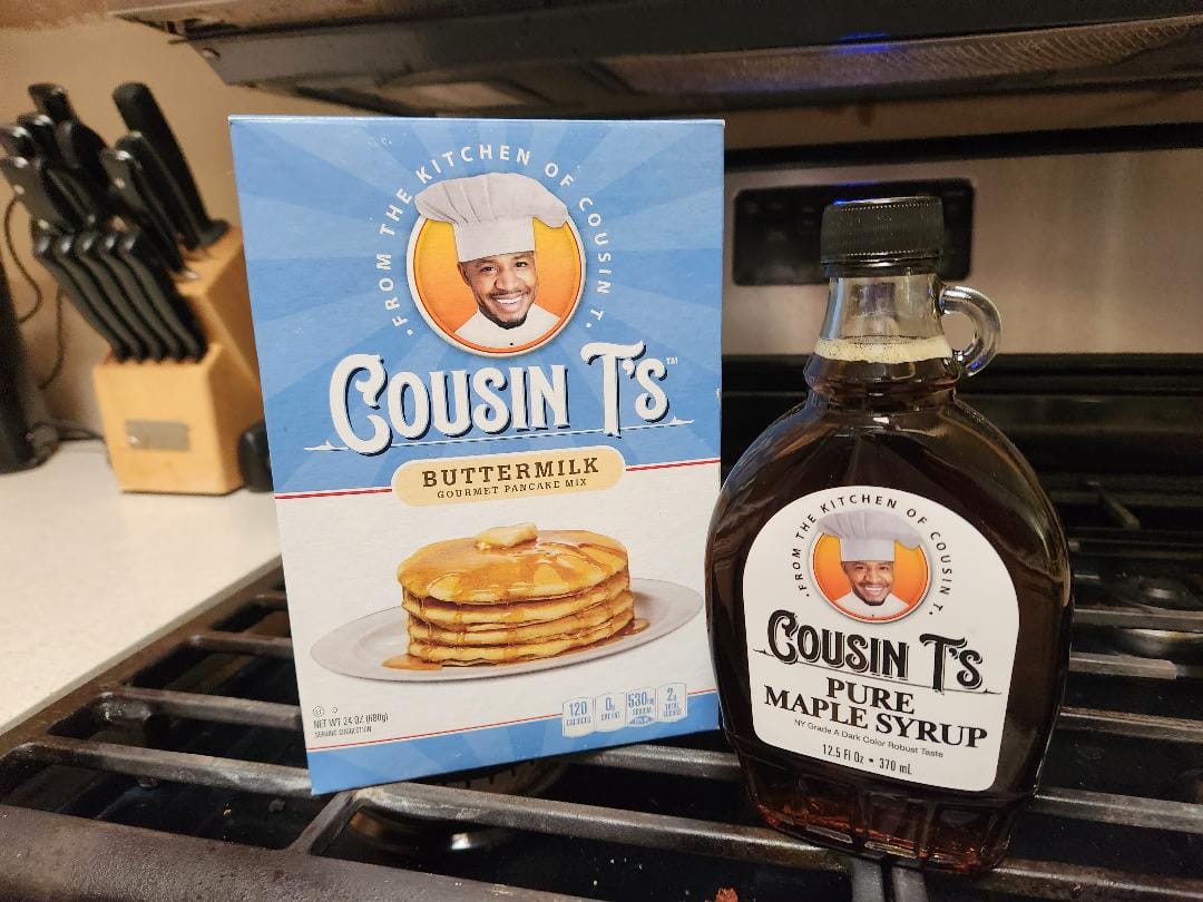 Customer photo review of Cousin T's Maple Syrup & Pancake Mix Bundle