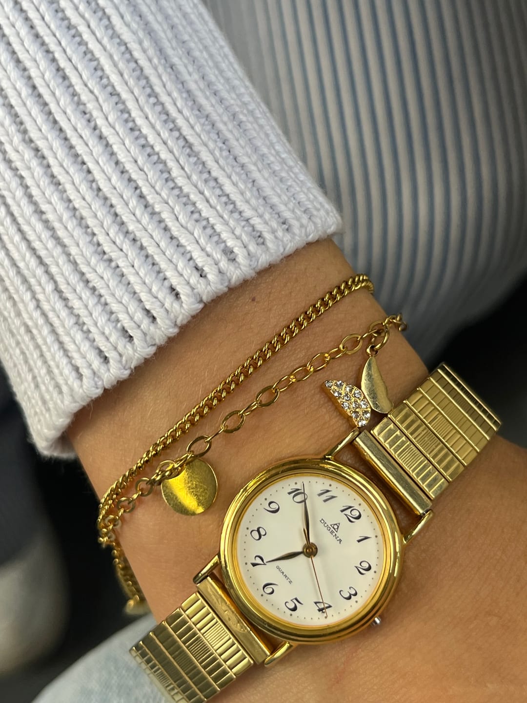 Customer photo review of Crystal Butterfly Armband | 18K vergoldet