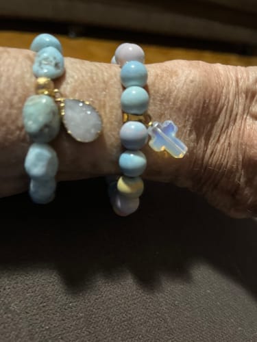 Customer photo review of Our Druzy Teardrop Bracelet