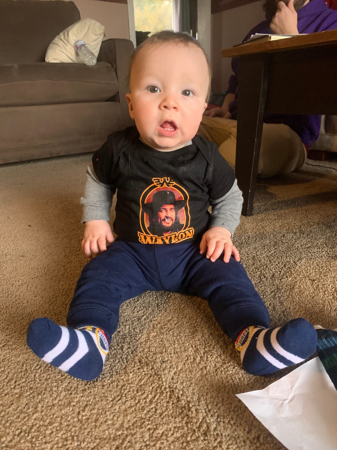 Customer photo review of Flying W Patched Waylon Jennings Trucker Hat