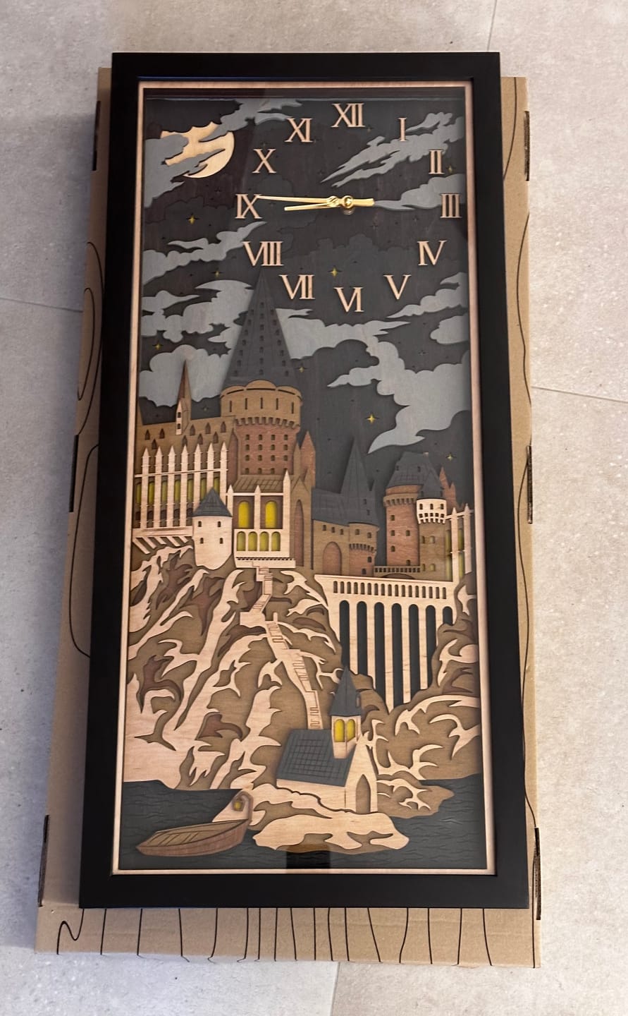 Customer photo review of HOGWARTS 3D WALL CLOCK