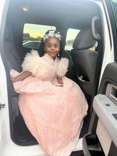 Customer photo review of Luxury Baby Girl and Tddler Pageant Pink Puffy Birthday Prom Dress