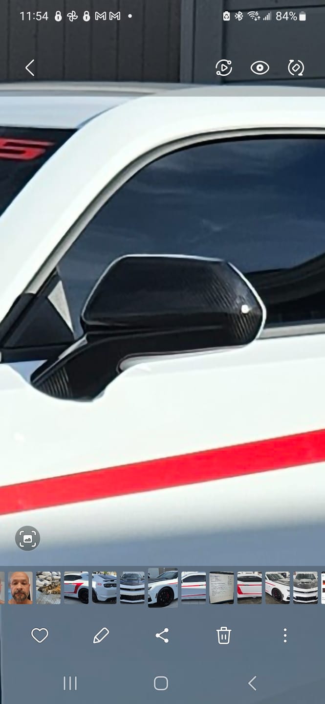 Customer photo review of [2pcs Set] Carbon Fiber Mirror Cover for Chevy Camaro 2016-2023