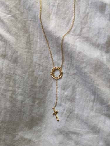 Customer photo review of Cross Crown of Thorns Necklace