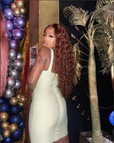 Customer photo review of Luvwin Reddish Brown Wear And Go 13x4 Pre-Cut Lace Jerry Curly Long Human Hair Wigs For Women