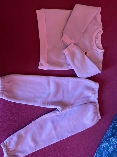 Customer photo review of Warm Embroidered Patch Jogger Set