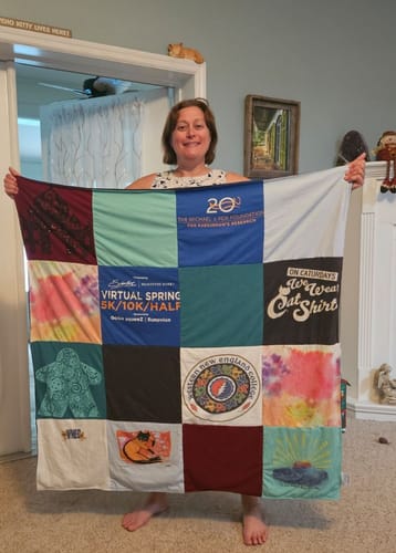 T-shirt quilt from new england culinary institute by Christine from FL