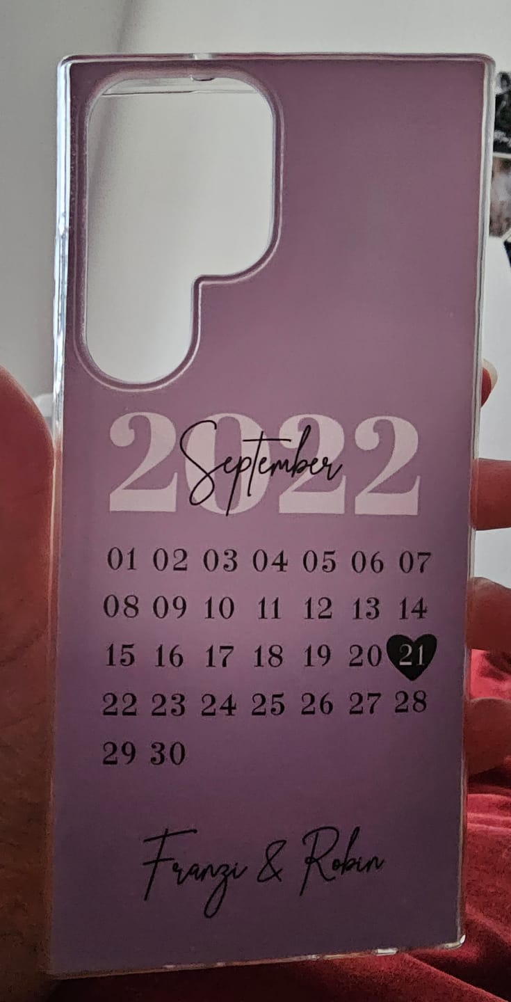 Customer photo review of Unser Tag - Personalisierte Handyhülle
