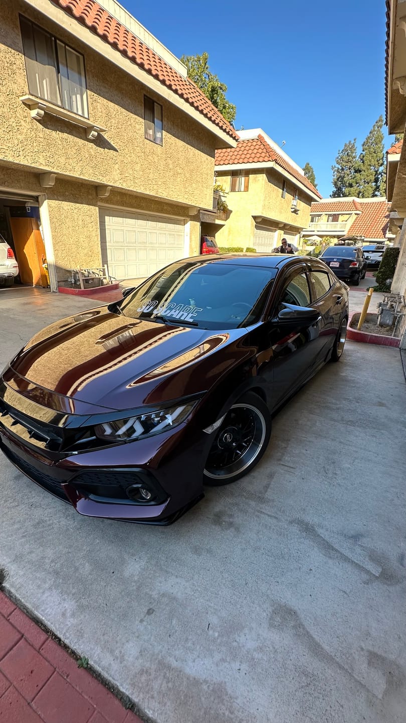 Customer photo review of Glossy Metallic Black Rose Vinyl Wrap