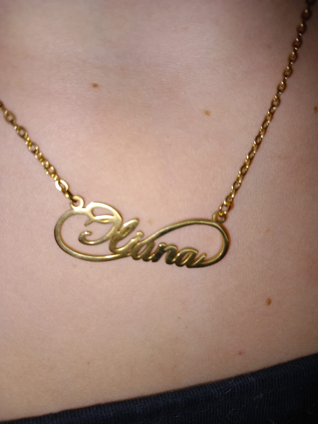 Customer photo review of Collier Prénom Infinité