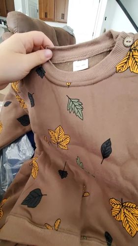 Customer photo review of Warm Embroidered Patch Jogger Set