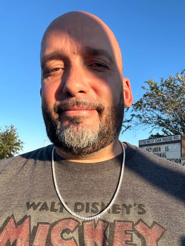 Customer photo review of 3MM Moissanite Tennis Chain 14K White Gold