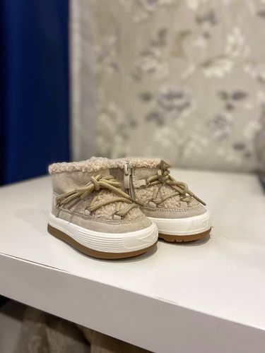Customer photo review of Fleece Ankle Lace Up Boots