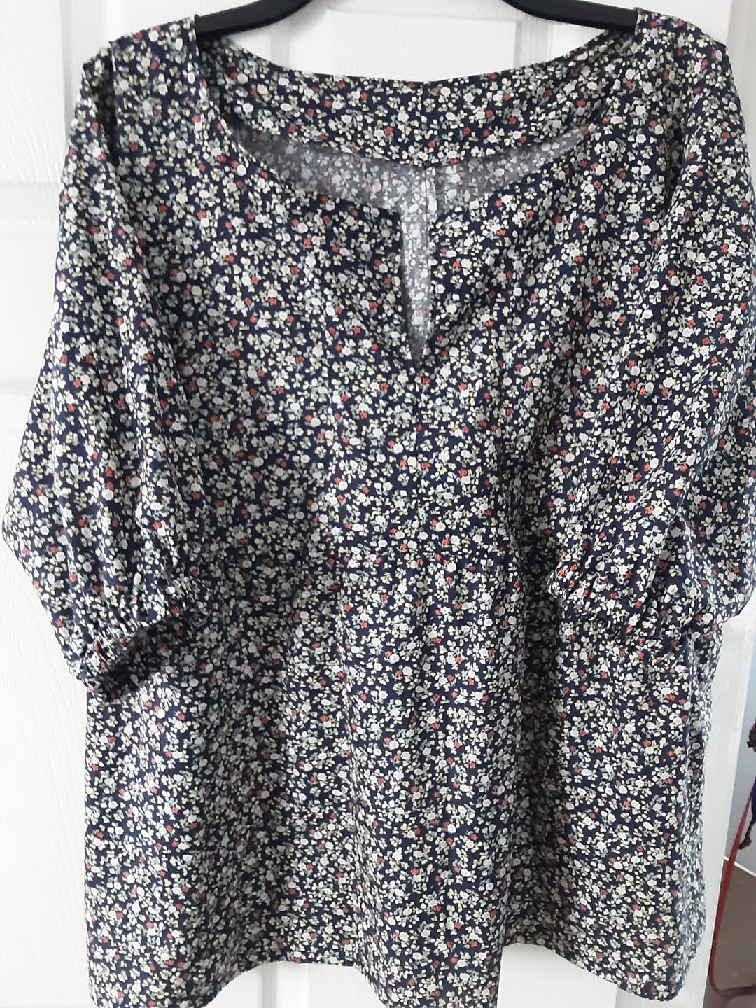 Customer photo review of Small Floral Garden Cotton Poplin Fabric