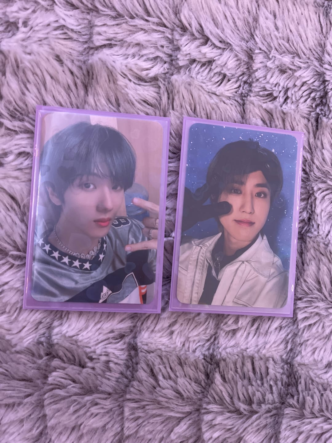 Customer photo review of PREMIUM HOLOGRAPHIC PHOTOCARD SLEEVES - HEART VERSION