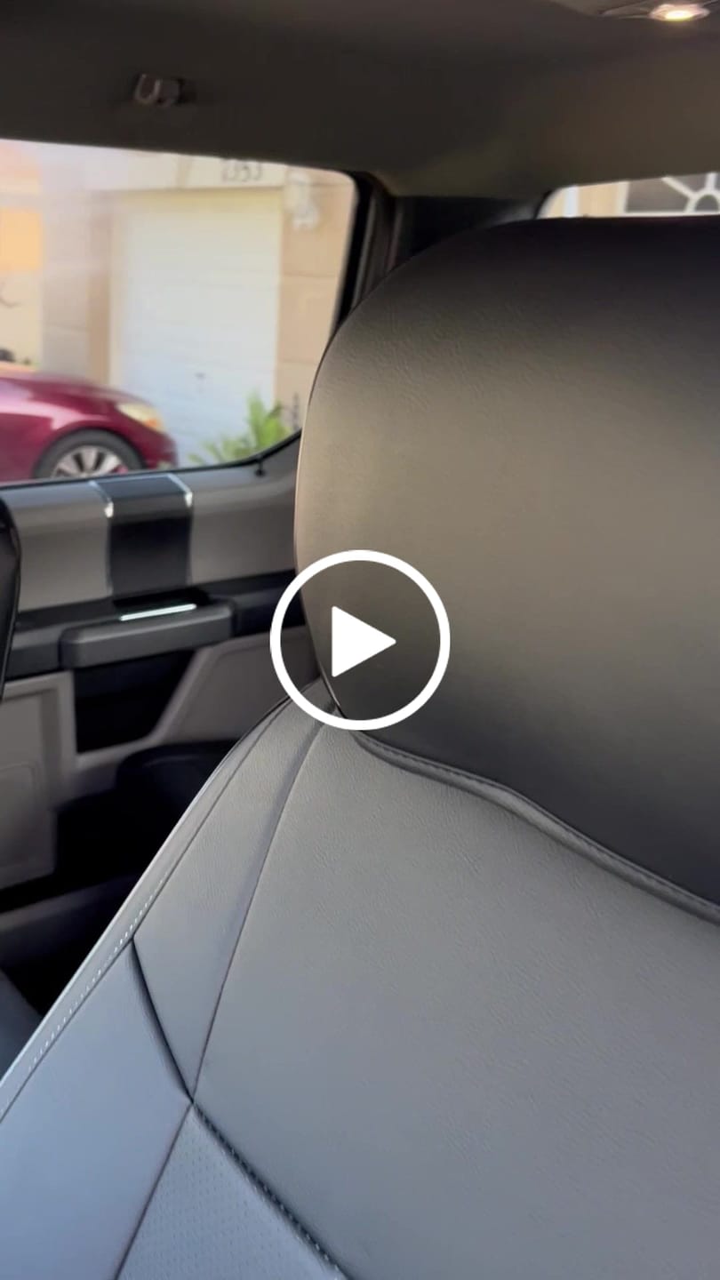 Customer video review of 2015-20 Ford F-150 / F-250 Premium Custom Leather Seat Covers