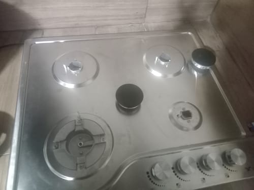 Customer photo review of Parrilla de Gas Empotrable 4 Quemadores Acero Inoxidable