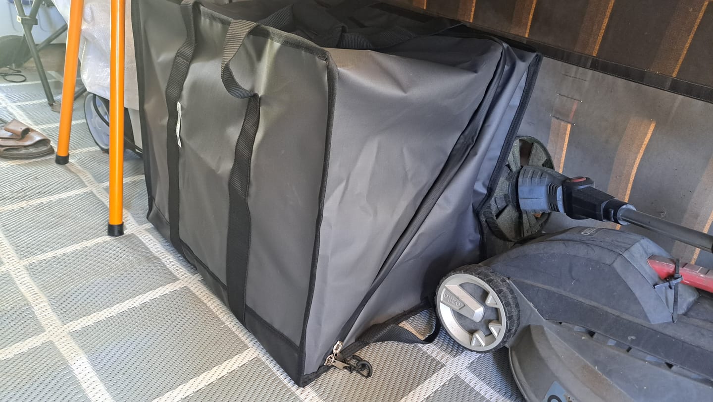 Customer photo review of Ziegler and Brown 2 burner BBQ Bag